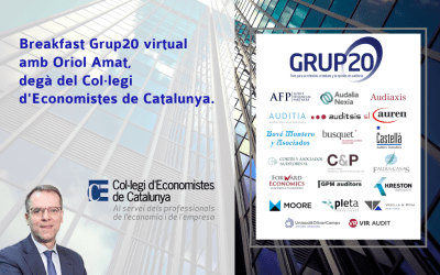 Grup20 Auditoria es reuneix amb Oriol Amat, nou degà del Col·legi d’Economistes de Catalunya, en un Breakfast virtual