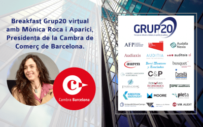 Mònica Roca i Aparici, presidenta de la Cambra de Comerç de Barcelona, participa en una nova edició dels ‘Breakfasts Grup20’
