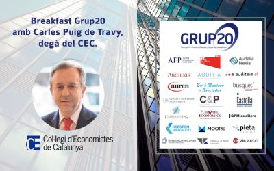 ‘Breakfast Grup20’ amb Carles Puig de Travy, degà del Col·legi d’Economistes de Catalunya (CEC)